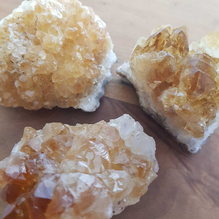 Citrine Cluster (heat treated. assorted. approx. 9.9-14.5x6-9.3x3.7-4.3cm)