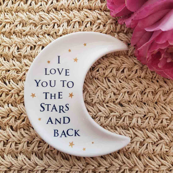 I Love You To The Stars And Back Trinket Dish (approx. 1.5x11x12cm)