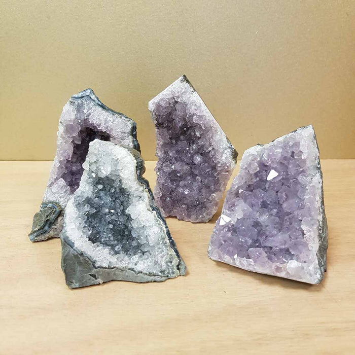 Amethyst Standing Cluster (assorted. some quite pale. approx. 5.1-11.6x4.6-12.1x3.7-9.2cm)