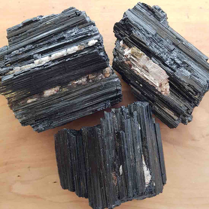 Black Tourmaline Rough Rock (assorted. approx. 9.4-10.3x7.5-8.8cm)