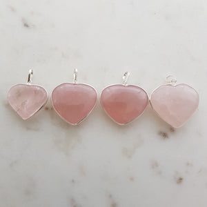 Rose Quartz Heart Pendant