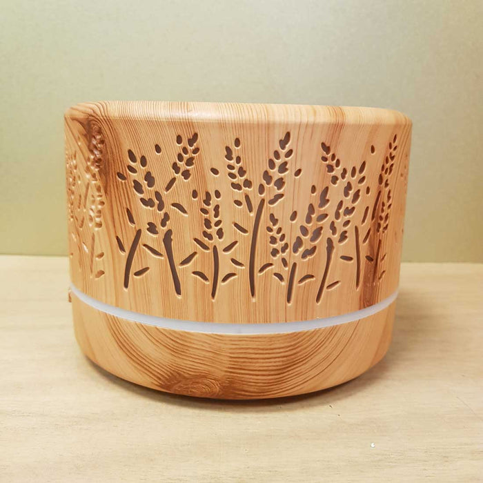 Aroma Diffuser (light wood look with 7 colour changing LED lights. approx. 16.5x18x18cm)