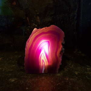Purple (dyed) Agate Candle Holder