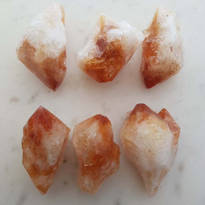 Citrine Raw Point (heat treated. assorted. approx. 7.5-9.7x4.4-6.4cm)