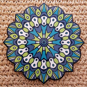 Lime Green Moroccan Inspired Ceramic Trivet