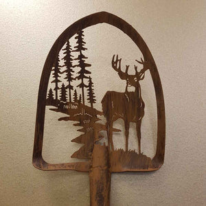 Deer In Spade Metal Wall Art