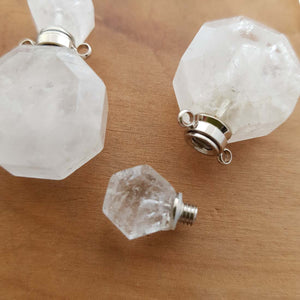 Quartz Keepsake Bottle Pendant