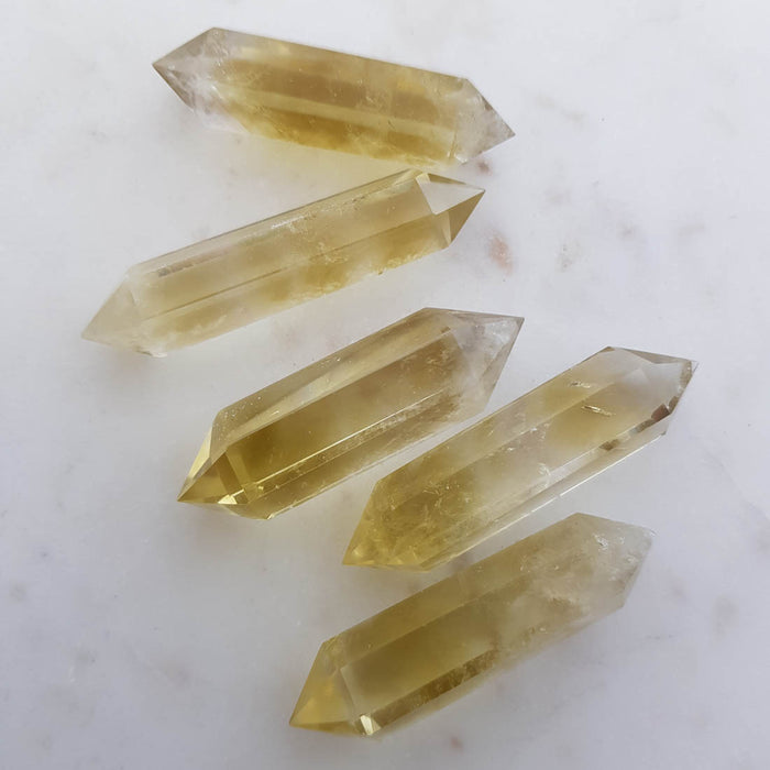 Natural Citrine Double Terminated Point (assorted. approx. 6.8-8x1.4-1.8cm)