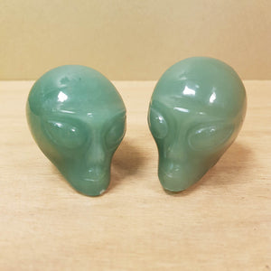 Green Aventurine Alien Head