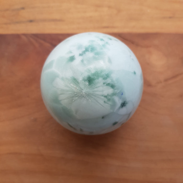 Snowflake Jade Sphere (approx. 7cm diameter)