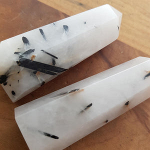 Tourmalinated Quartz Point