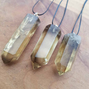 Natural Smokey Citrine Point Pendant