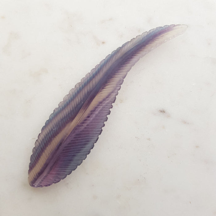 Rainbow Fluorite Feather (approx. 12.5x3cm)