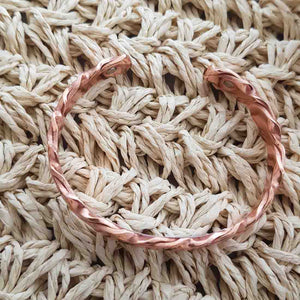 Copper Twist Bracelet with Magnets