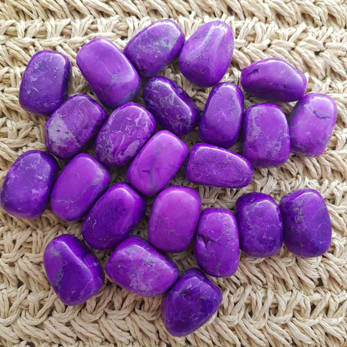 Purple Dyed Howlite Tumble (assorted)