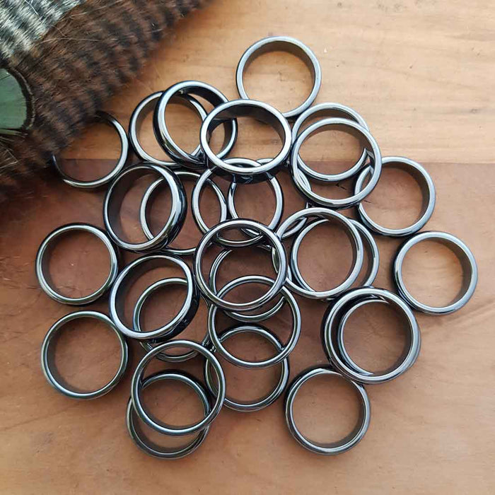 Hematite Ring (synthetic. non magnetic. assorted sizes)