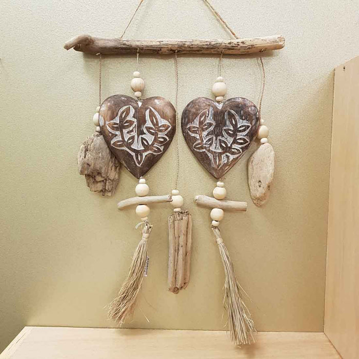 Boho Heart & Driftwood Mobile