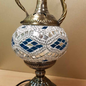 Blue and White Coffee Pot Turkish Style Mosaic Lamp