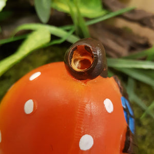 Orange Smoking Toadstool Incense Cone Holder (approx