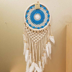 Teal Macrame Dream Catcher