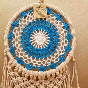 Teal Macrame Dream Catcher