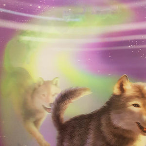 4D Wolf Aurora Lights Picture