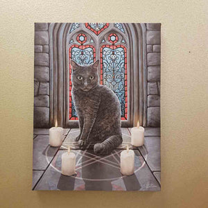 Cat in Sacred Circle Canvas by Lisa Parker