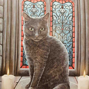 Cat in Sacred Circle Canvas by Lisa Parker