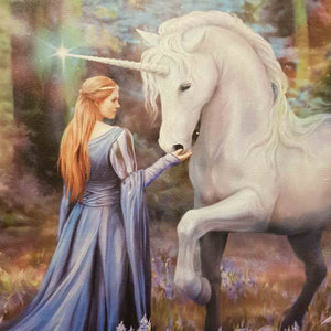 Bluebell Woods, Goddess & her Unicorn Canvas