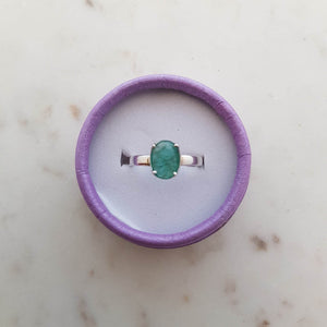 Emerald Ring (sterling silver)