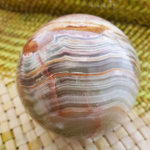 Banded Calcite aka Marble Onyx Sphere (approx. 8.5cm diameter)