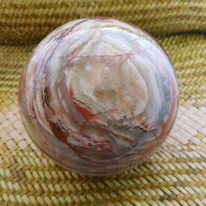 Banded Calcite aka Marble Onyx Sphere (assorted. approx. 14.5-15.5cm diameter)