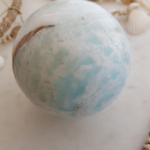 Caribbean Blue Calcite Sphere