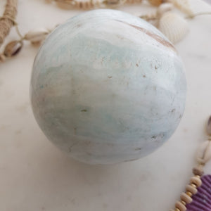 Caribbean Blue Calcite Sphere