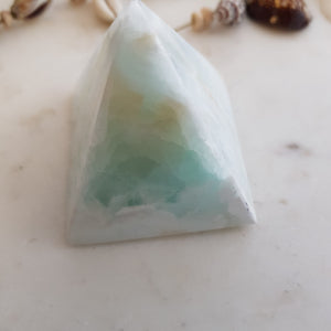 Caribbean Blue Calcite Pyramid