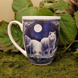 Warriors of Winter by Lisa Parker Wolf Porcelain Mug (approx. 11.5x10x8cm)