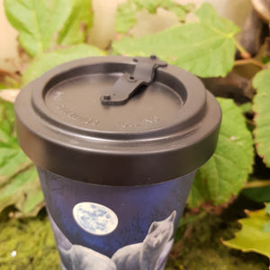 Wolf Biodegradable Travel Mug by Lisa Parker (approx. 14x9.5cm)