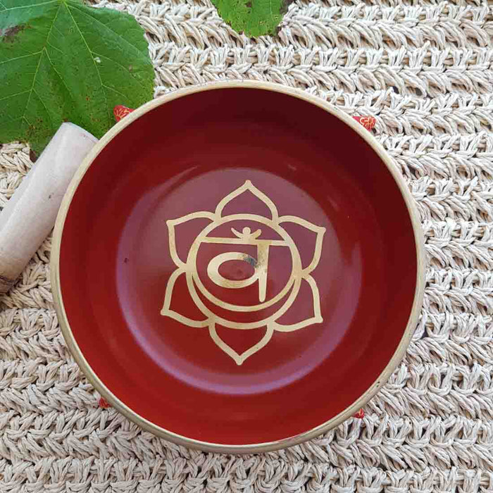 Sacral Chakra Singing Bowl with Gift Box and Cushion (approx. 7x14cm)