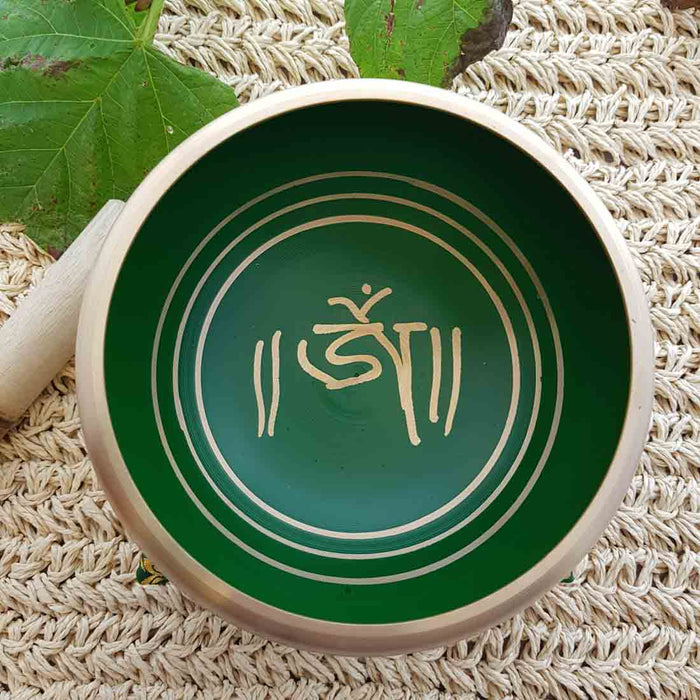 Tibetan Singing Bowl Green (approx. 15x8cm)