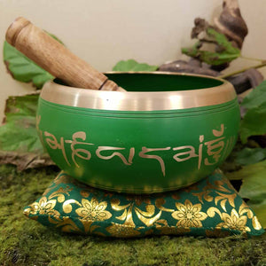 Tibetan Singing Bowl Green