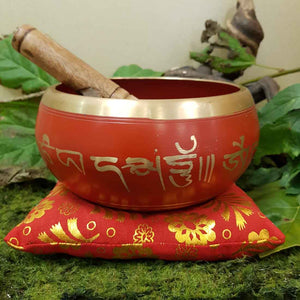 Tibetan Singing Bowl Red 