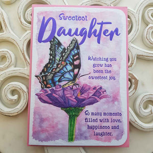 Sweetest Daughter Card