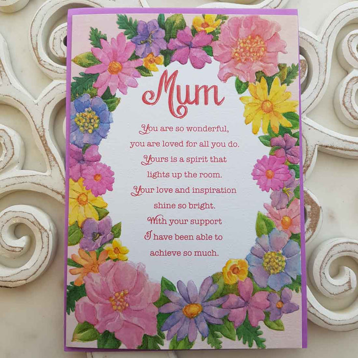 Mum You Are So Wonderful, You Are Loved For All You Do Card