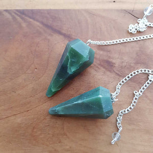Green Jade Faceted Pendulum (assorted)