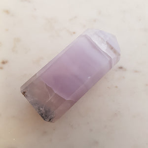 Lavender Fluorite aka Yttrium Polished Point (approx. 8.5x3.5cm)