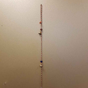 String of 7 Hanging Bells with Chakra Beads