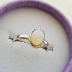 Opalite Ring (man made & sterling silver & assorted designs)