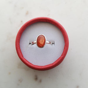 Sunstone Ring (sterling silver & assorted)