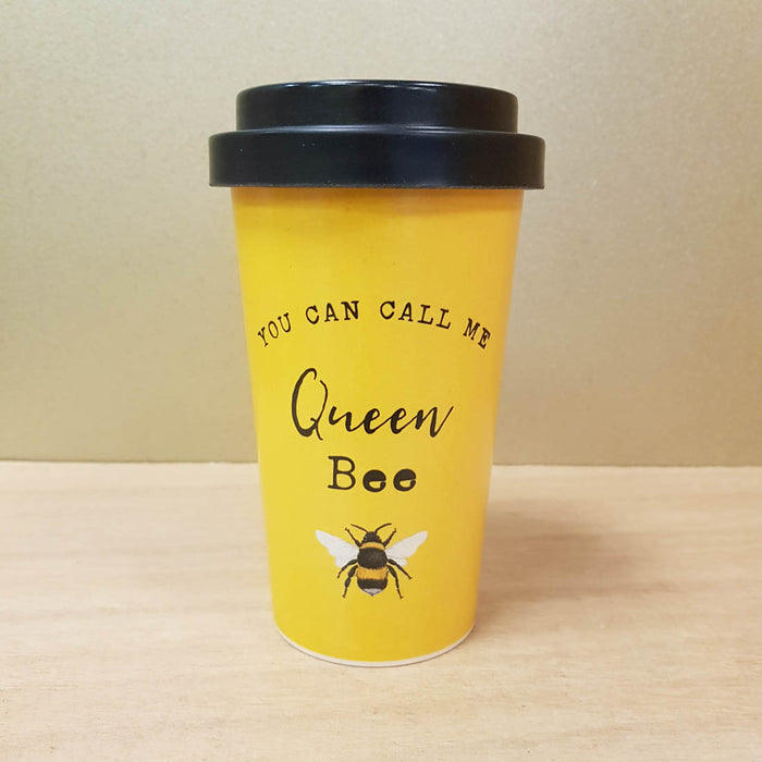 Queen Bee Bamboo Travel Mug (approx. 15x9cm)