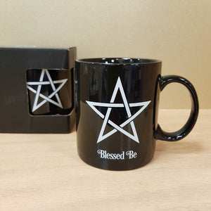 Pentagram Blessed Be Mug (approx. 12x9x8cm)